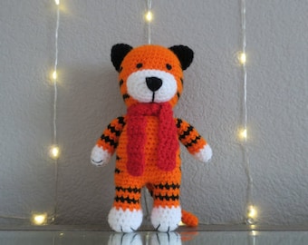 Crochet Tiger Handmade Crochet Stuffed Tiger Amigurumi Orange Black & White