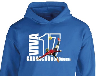 Childrens VIVA Garnacho! Bicycle Kick Hoodie Fanmade Merchandise United Alejandro 17 kids NO DRAWSTRINGS