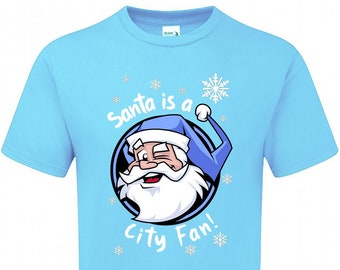 Childrens Santa is a City Fan! Christmas Tshirt Fanmade Merchandise Kids