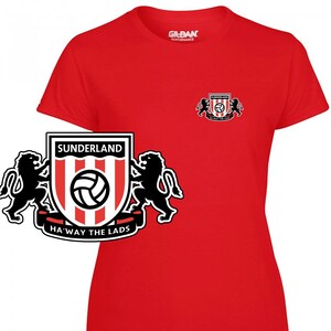 Sunderland Pocket Crest Fanmade T-shirt Onofficiële merchandise DAMES