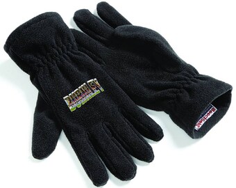 Burnley Stadium Fanmade Gloves Black Fleece Printed Logo Suprafleece® Alpine