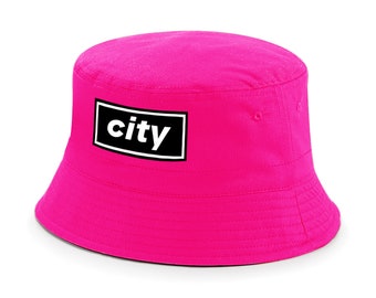 CITY Logo BUCKET Hat Unofficial Mancunian Oasis Inspired Design