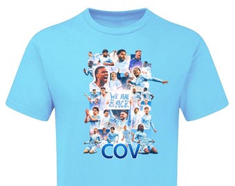 Childrens Coventry City We Are Back! Players 2026 TSHIRT Unofficial Premier Promotion KIDS