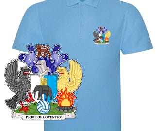 Coventry City Polo Shirt Unofficial Pocket Crest