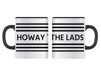 Newcastle Kit Howay The Lads MUG Fanmade Merchandise Black & White Stripe