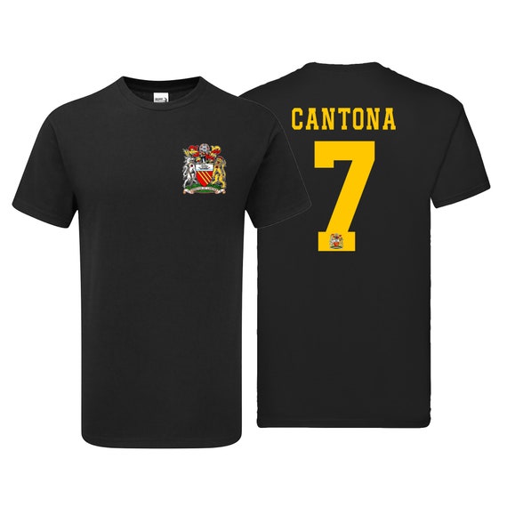 エリック・カントナ 7 KIT Tシャツ メンズ ファンメイド商品 (ゴールド