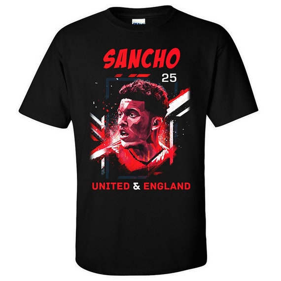 Jadon Sancho 25 United England Tshirt Souvenir de Manchester Etsy Mexico