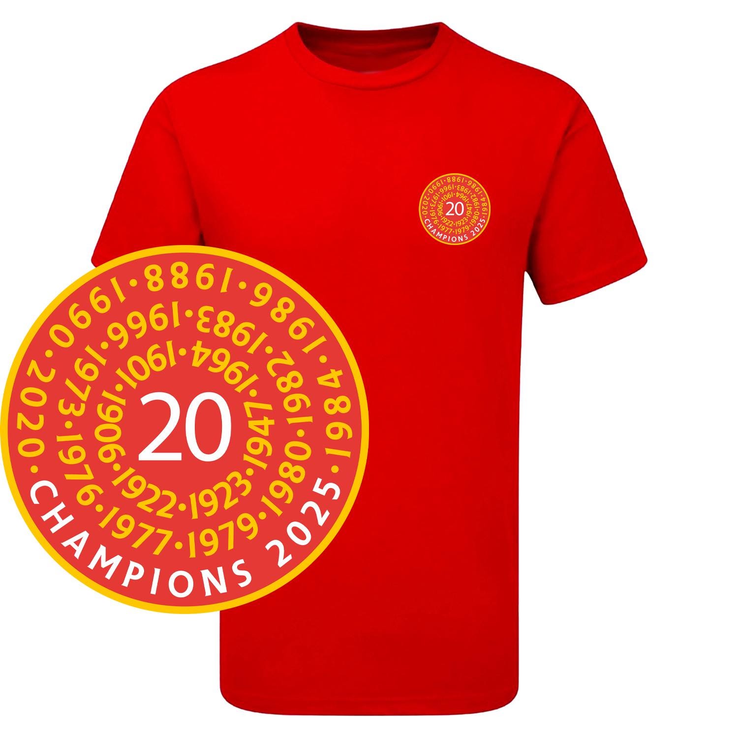 リバプール 20 リーグチャンピオン イングランド Tシャツ 2025 勝利の