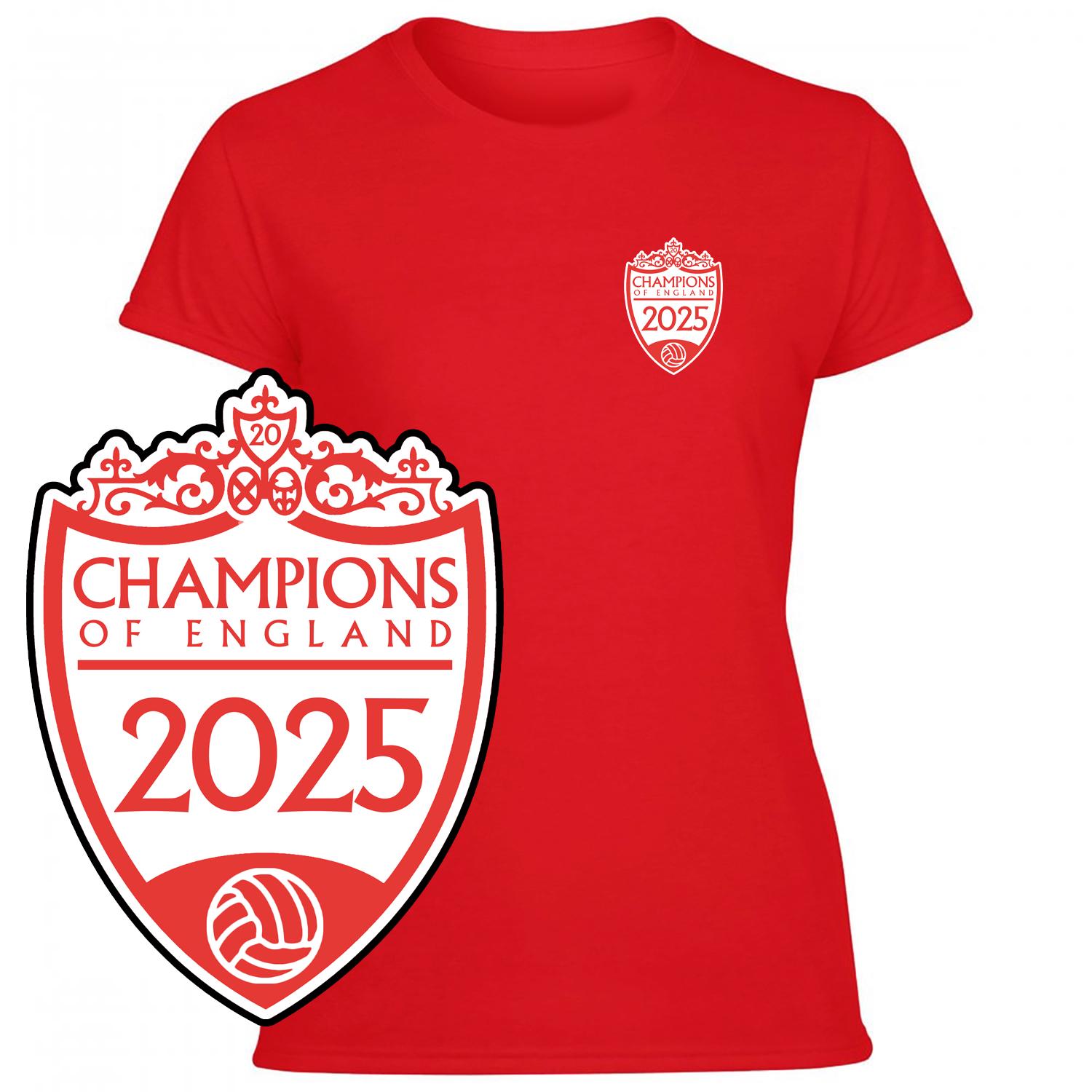 リバプール 2025 リーグチャンピオン イングランド キット Tシャツ