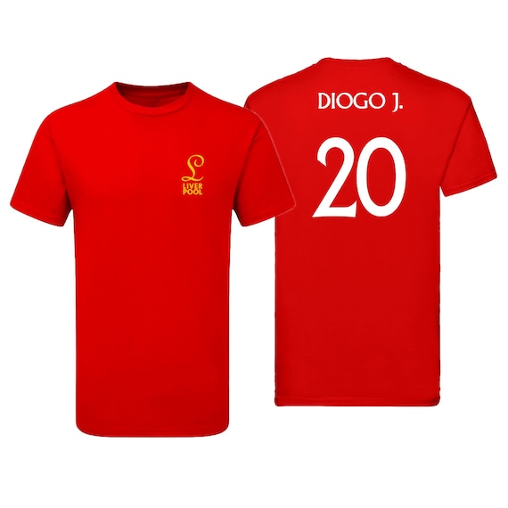 Liverpool DIOGO J. 20 Jota KIT Tshirt Crest UNOFFICIAL R.I.P. 1996
