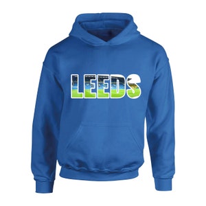 Barn Leeds Stadium Hoodie Fanmade Merchandise UTAN DRAGSNÖREN