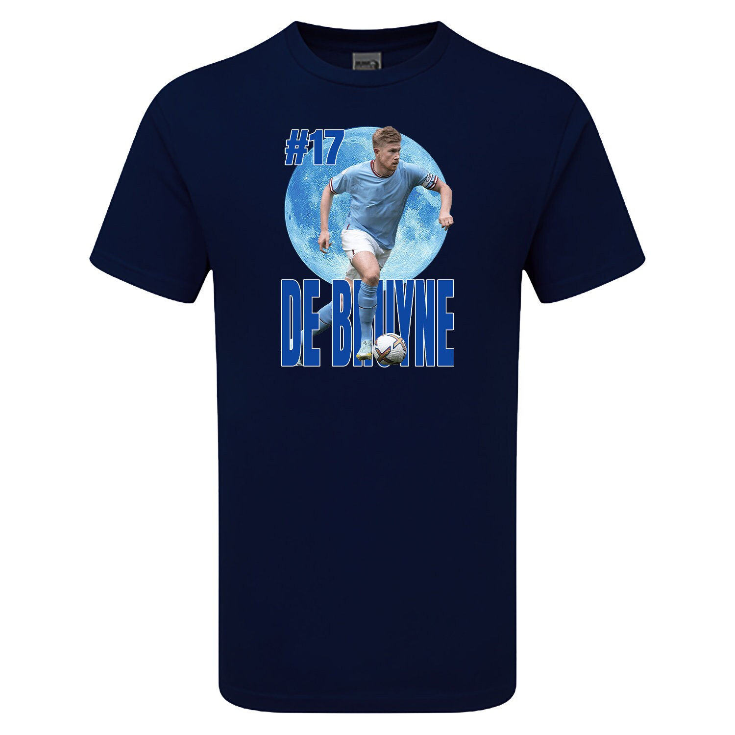 Kevin De Bruyne 17 City Blue Moon TSHIRT Mens Fanmade