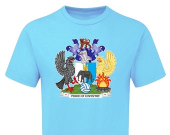 Childrens Coventry City Large Crest TSHIRT Unofficial KIDS