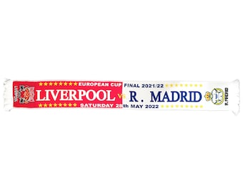 Bufanda HD de la final de la Copa de Campeones del Liverpool 2022 R Liga Madrid-París (no oficial)