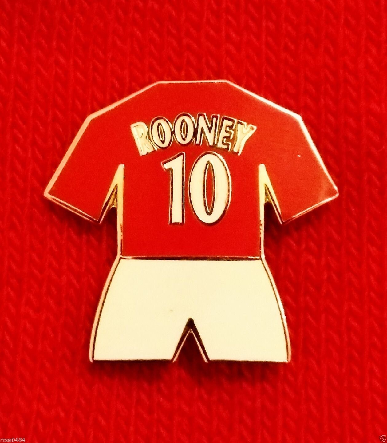 10 Wayne Rooney United Badge Kit Pin