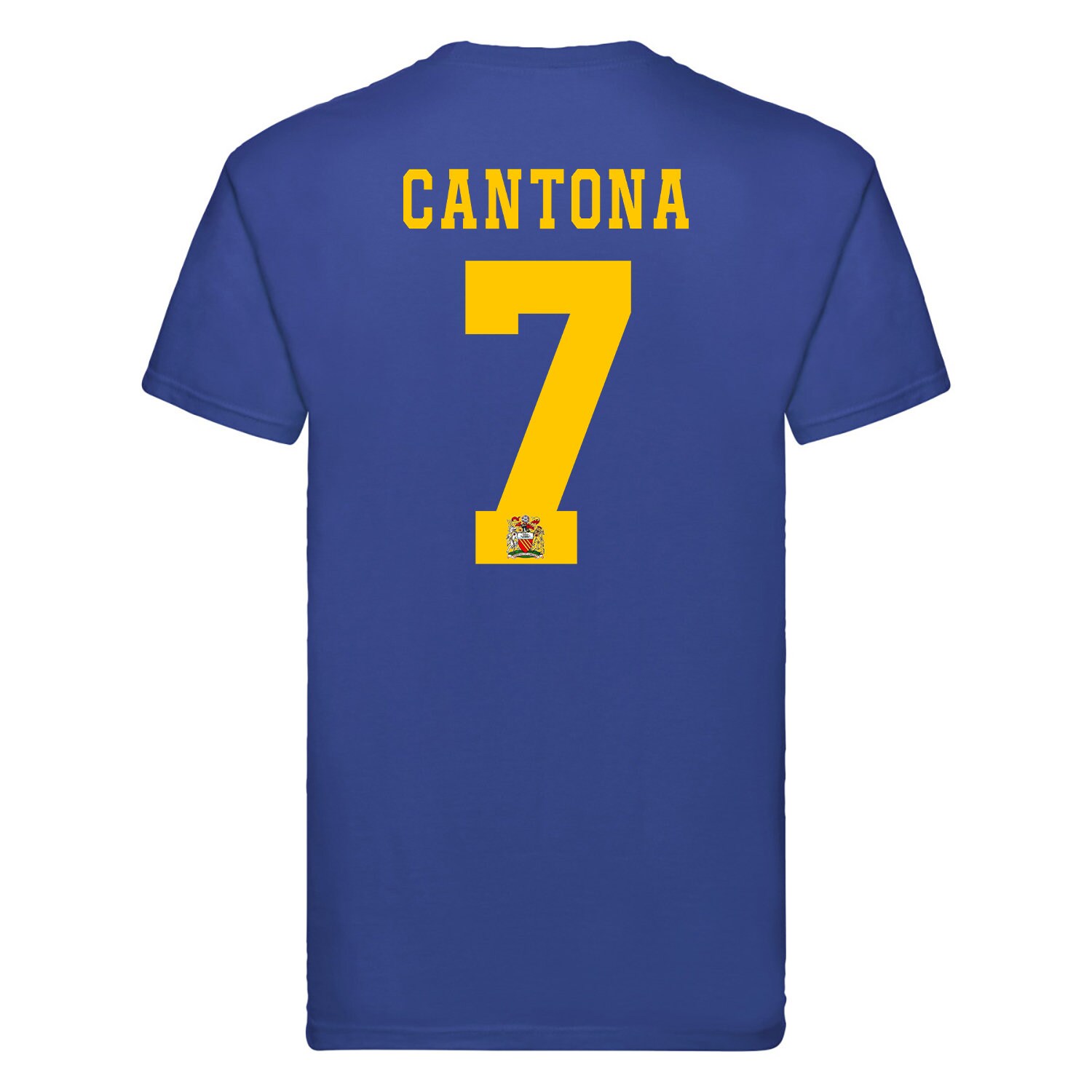 エリック・カントナ 7 KIT Tシャツ メンズ ファンメイド商品 (ゴールド
