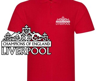Liverpool 20 League Champions of England Polo Shirt 2025 Shankly Gates Unofficial