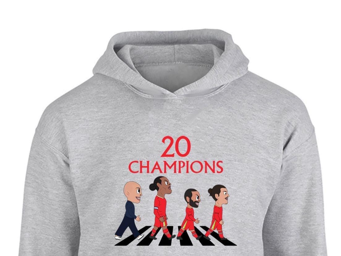 Childrens Abbey Inspired Liverpool Road 20 League Champions of England HOODIE 2025 Kids NO DRAWSTRINGS