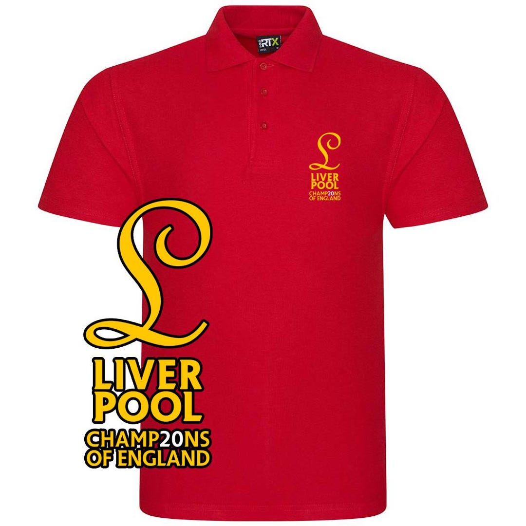 ウェア LIVERPOOL \"Kings of Europe Polo Shirt\" Vintage Official Liverpool Football Club Red Polo Shirt Size