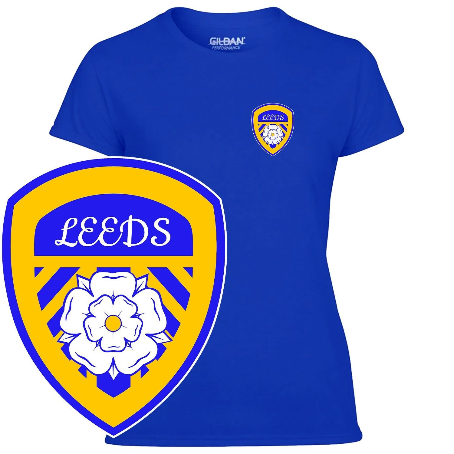 Blue and sales yellow leeds shirt