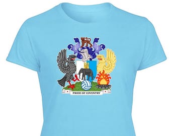 Coventry City Large Crest Womens TSHIRT Unofficial