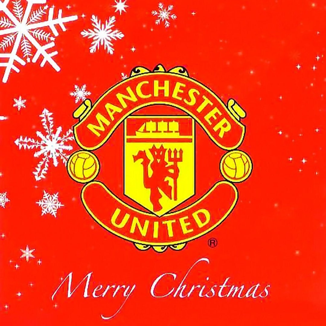 Manchester United FC Christmas Card CREST Man Utd Xmas OFFICIAL Gift Etsy