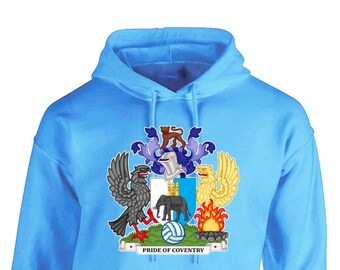 Coventry City Large Crest Mens & Womens HOODIE Unofficial