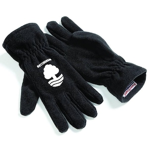 May include: Black fleece gloves with a white Nottingham Forest logo and the text "Beechfield" on the cuff.