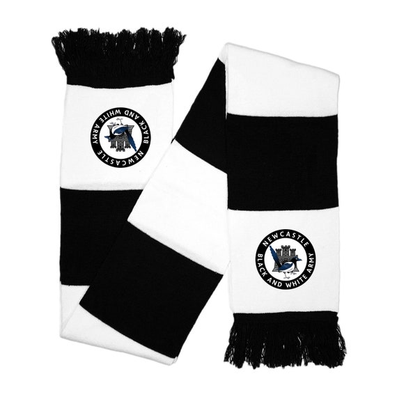 Newcastle Crest SCARF Fanmade Merchandise Printed Logo Black and