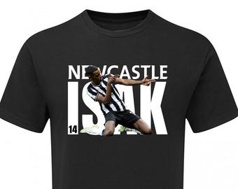 Childrens 14 Alexander Isak Newcastle Tshirt Fanmade Unofficial Merchandise KIDS