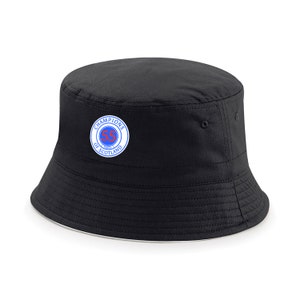 Glasgow Champions 55 Fanmade BLACK Bucket Hat Bedruckt Logo Wappen