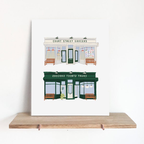 Court Street Grocers x2 Print - 8x10 - Art Print - Home Decor - Office Decor - Gift ideas - Brooklyn gifts - Tangible New York