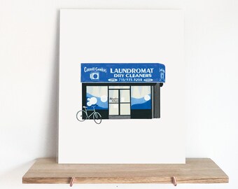 Carroll Gardens Laundromat Print - 8x10 - Art Print - Home + Office Decor - Gift ideas - Brooklyn - Tangible New York