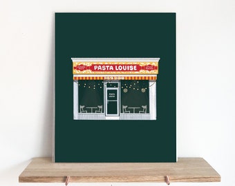 Pasta Louise Print - 8x10 - Art Print - Home Decor - Office Decor - Gift ideas - Brooklyn gifts - Tangible New York