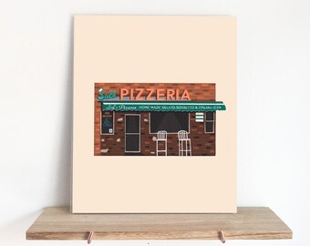 Sal's Pizzeria Print - 8x10 - Art - Home Decor - Gift ideas - Carroll Gardens - Brooklyn gifts - Cobble Hill - Tangible New York