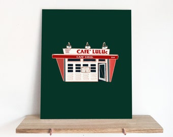 Cafe Luluc Print - 8x10 - Art Print - Home Decor - Office Decor - Gift ideas - Brooklyn gifts - Tangible New York