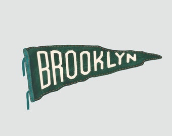 Brooklyn Pennant Print - 8x10 - New York City - Brooklyn gifts - Home decor - Office decor - NYC art - Gift ideas - Tangible New York
