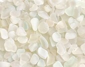 One Pound of Genuine Clear Frosty SEA GLASS Surf Tumbled Jewelry Quality Safe for Fish Tanks