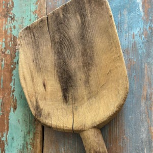 Antieke graanwanschep - Handgesneden hout - Tarwan