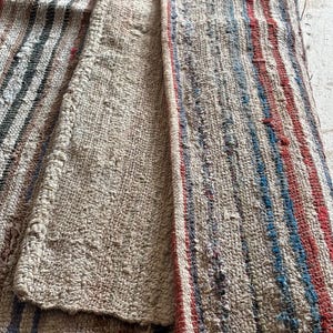 Antique Traditional hand loom Blanket, Mediterranean weaving rug - Sicilian Frazzata - 5.4 kg image 3