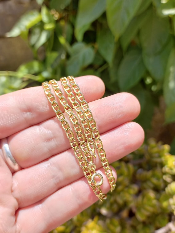 Vintage 750 Gold Necklace - Made in Italy - Hermès Style Sailor