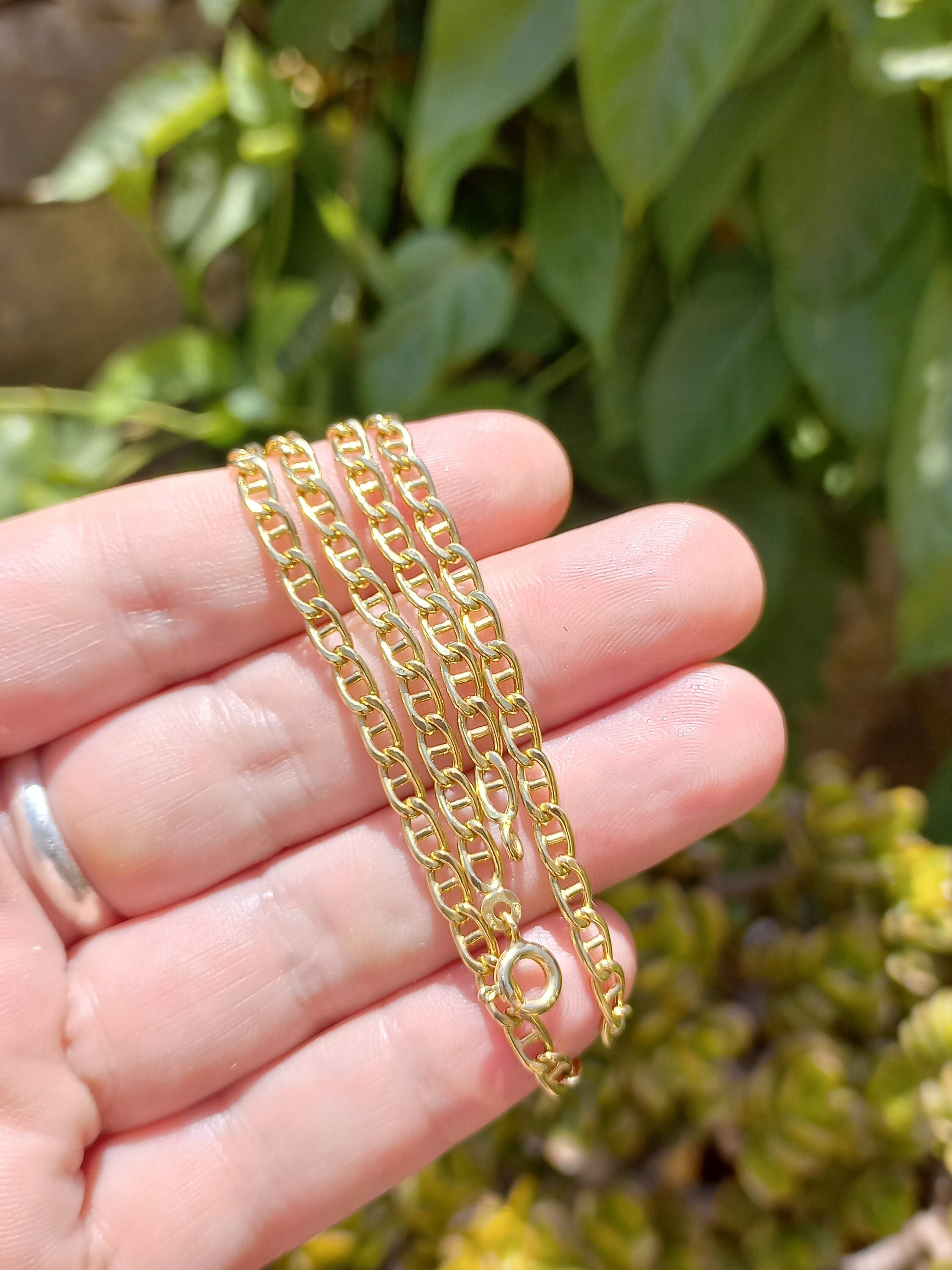 Vintage 750 Gold Necklace - Made in Italy - Hermès Style Sailor