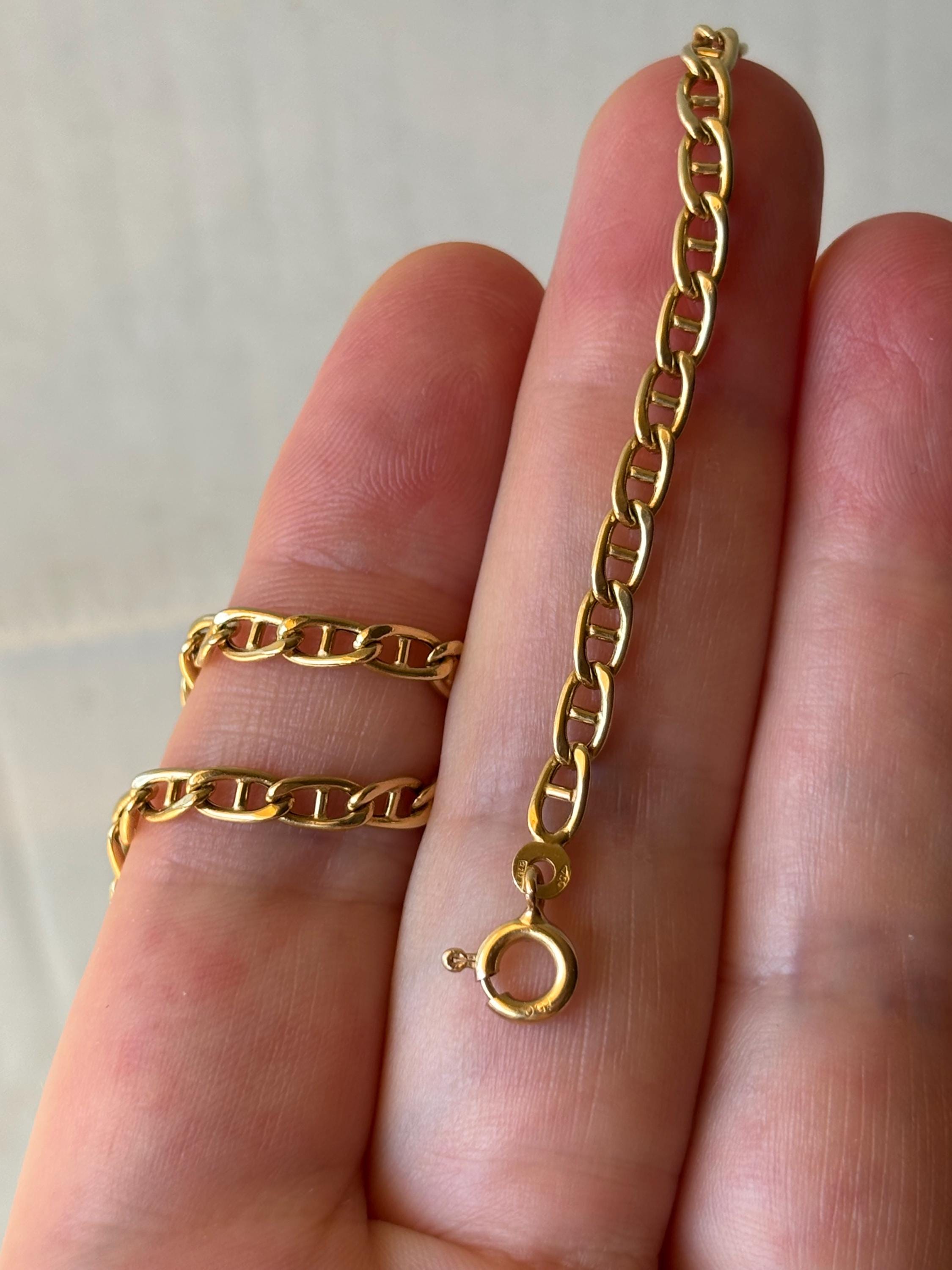 Vintage 18ct AR 750 Gold Necklace Made in Italy - Hermès