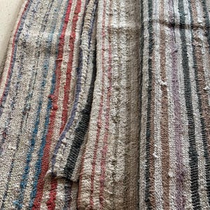 Antique Traditional hand loom Blanket, Mediterranean weaving rug - Sicilian Frazzata - 5.4 kg image 6