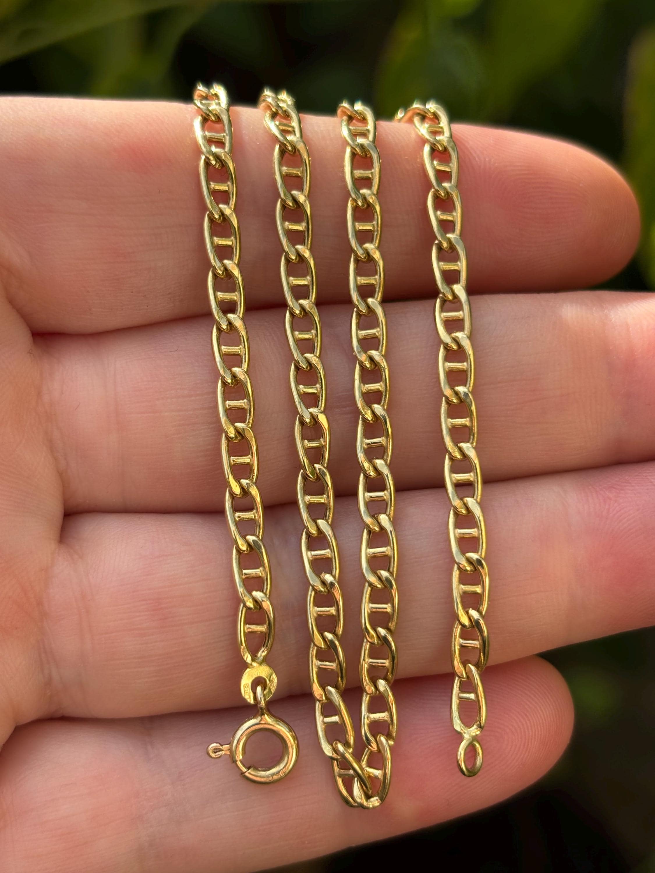 Vintage 750 Gold Necklace - Made in Italy - Hermès Style Sailor