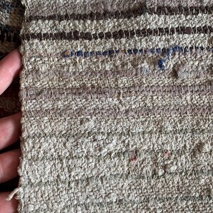 Antique Traditional hand loom Blanket, Mediterranean weaving rug - Sicilian Frazzata - 5.4 kg image 10