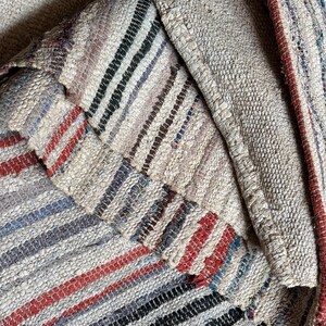 Antique Traditional hand loom Blanket, Mediterranean weaving rug - Sicilian Frazzata - 5.4 kg image 5