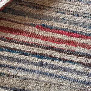 Antique Traditional hand loom Blanket, Mediterranean weaving rug - Sicilian Frazzata - 5.4 kg image 7