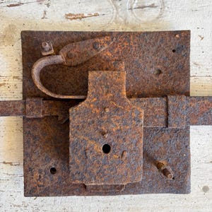 Antique Italian Door Locks, Wrought Iron, Door Hardware, Medieval style