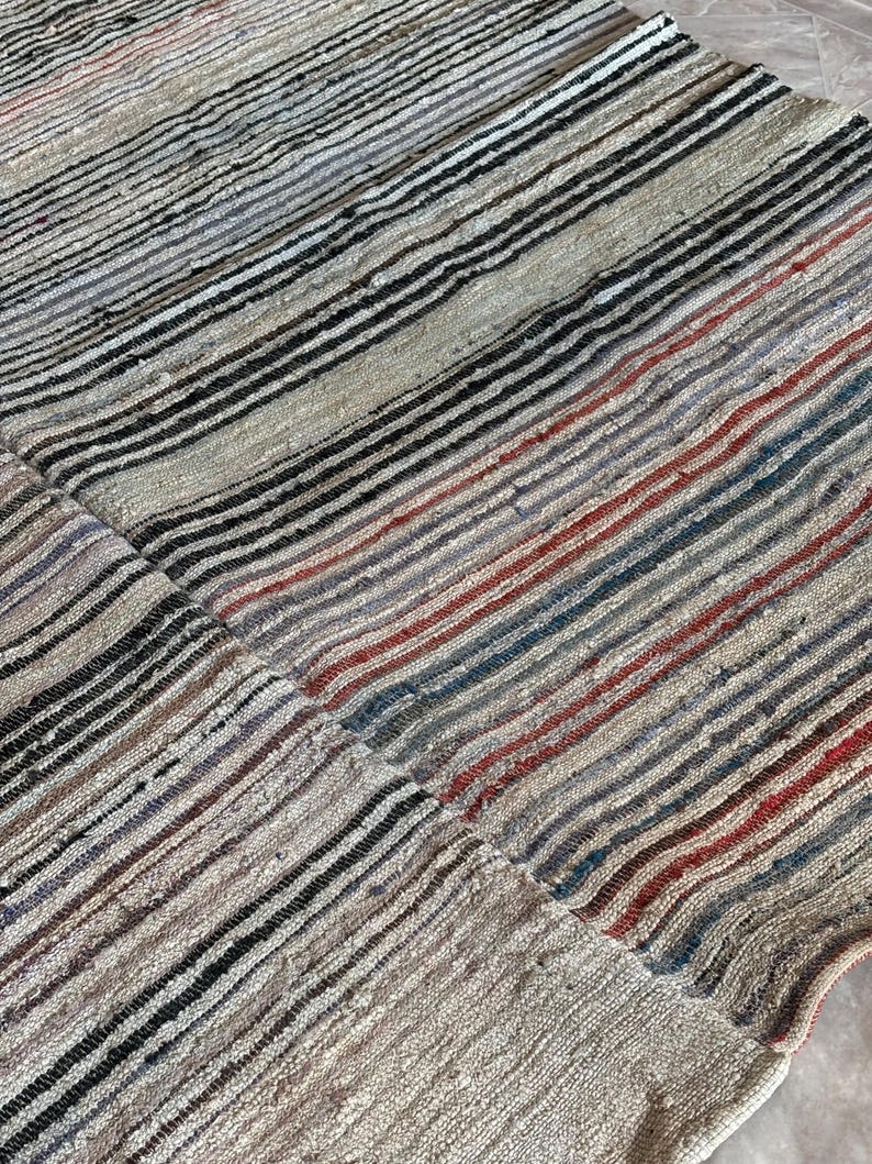 Antique Traditional hand loom Blanket, Mediterranean weaving rug - Sicilian Frazzata - 5.4 kg image 18